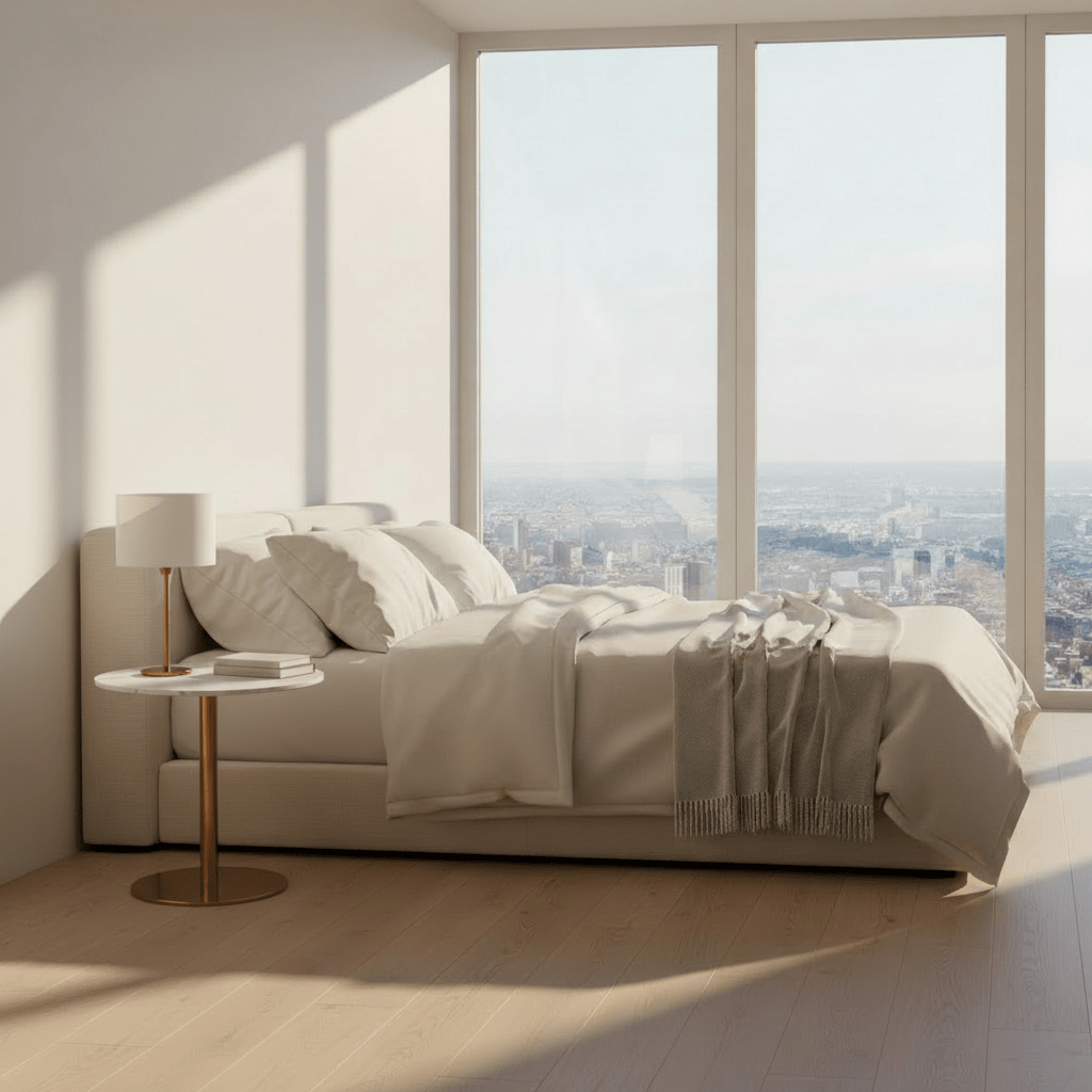 Ares End Table styled in modern living space