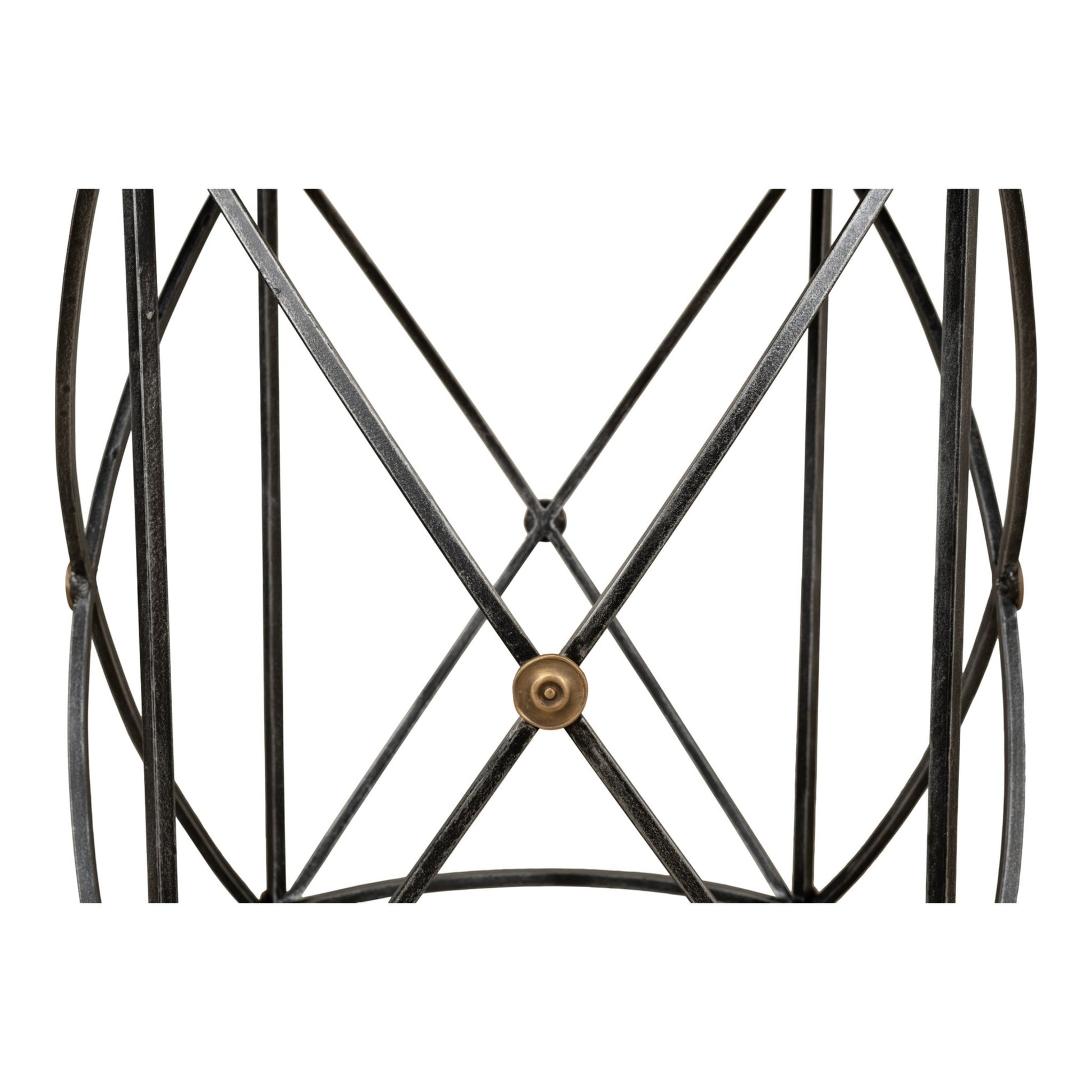 Drum & Fife Lamp Table Aged White Marble – view 7