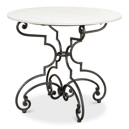 The French Iron And Marble Table – front view
