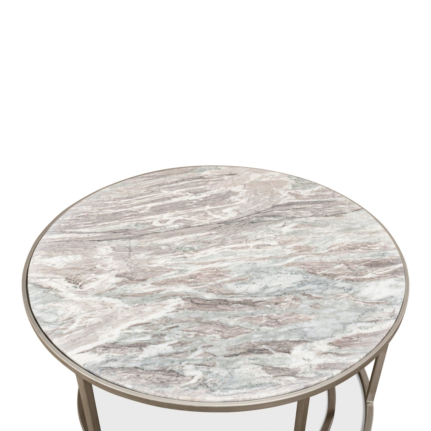 Set Of 2 Round Nesting Tables Marble Top – view 9