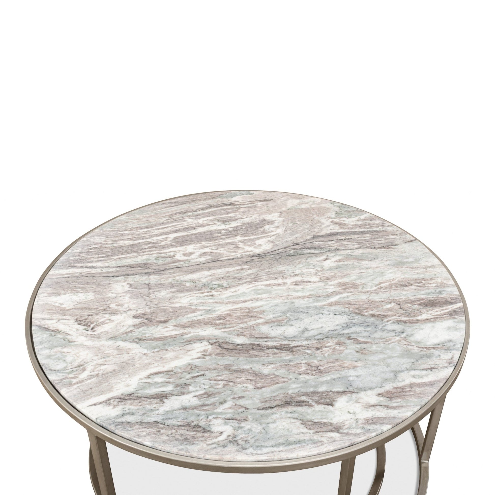 Set Of 2 Round Nesting Tables Marble Top – view 9