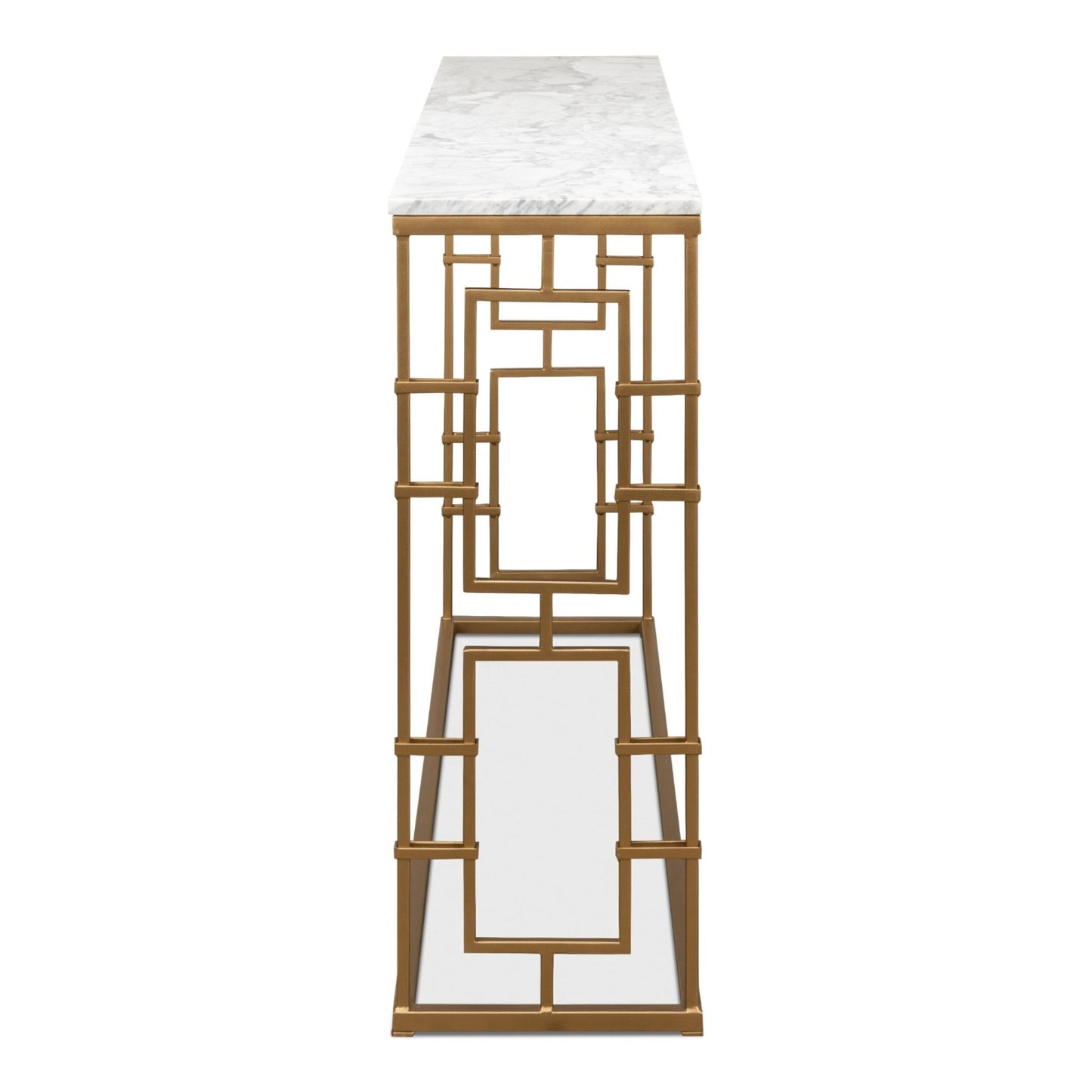 Brass Gate Console Table – alternate angle
