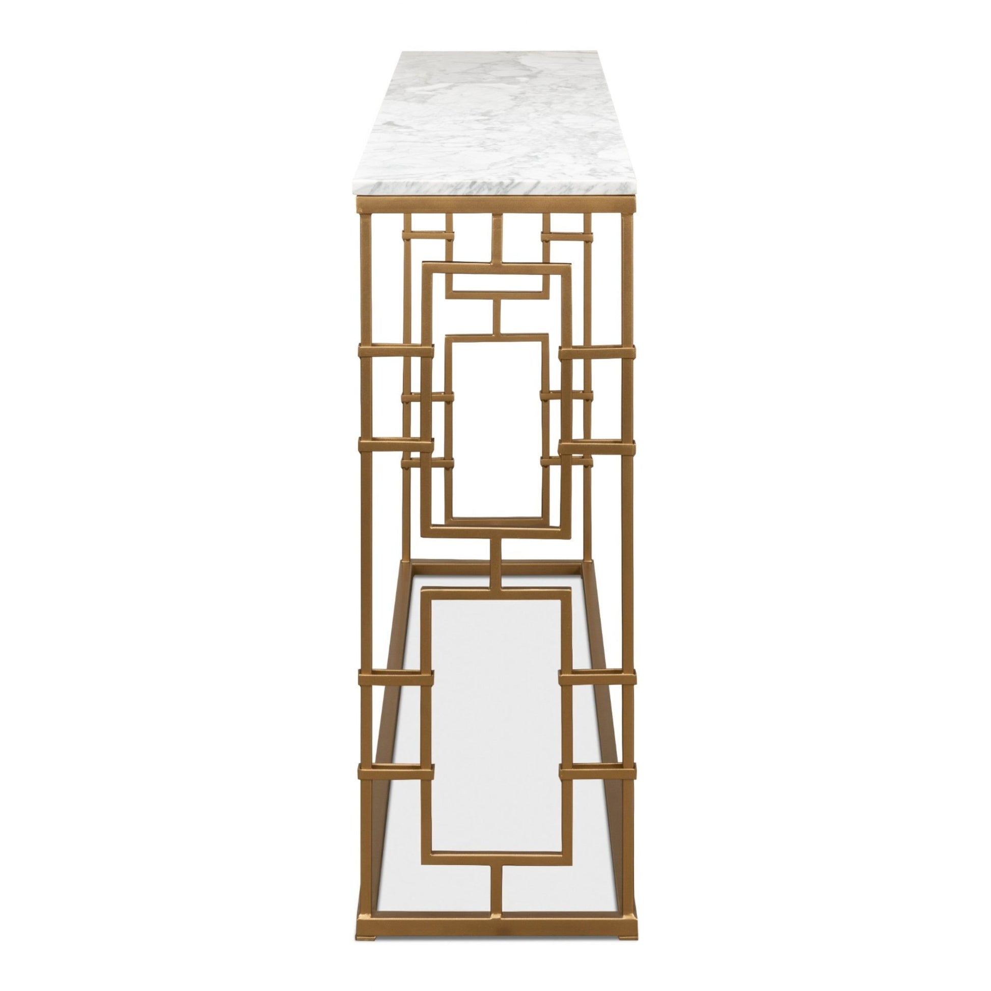 Brass Gate Console Table – alternate angle