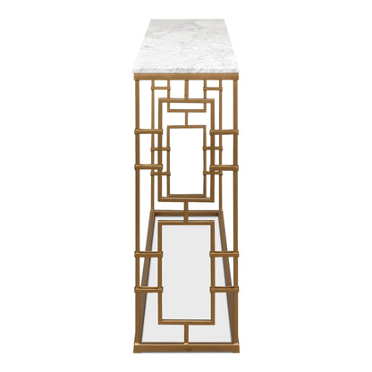 Brass Gate Console Table – alternate angle