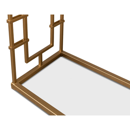 Brass Gate Console Table – view 12