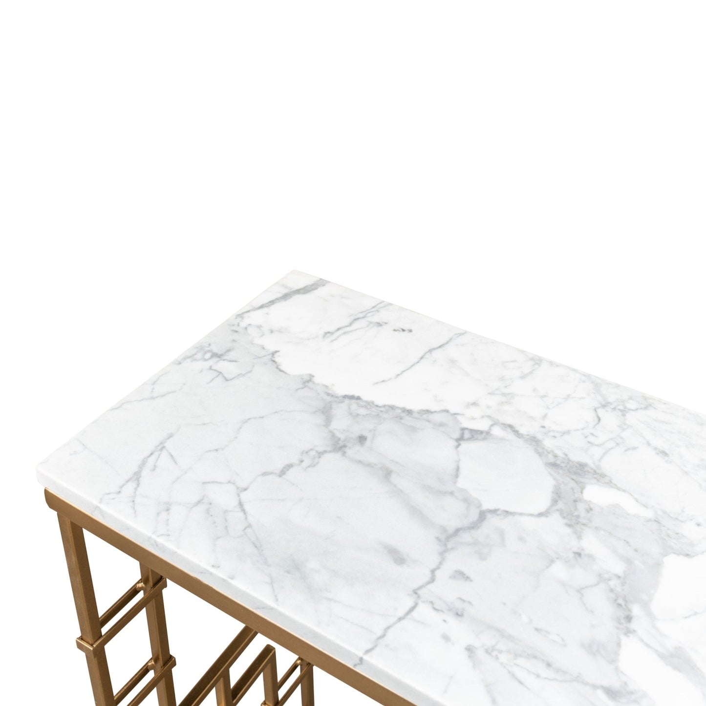 Brass Gate Console Table – view 11