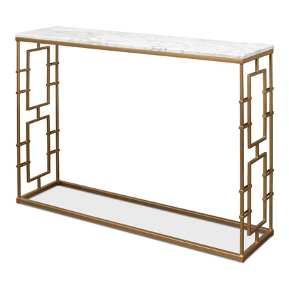 Brass Gate Console Table – front view