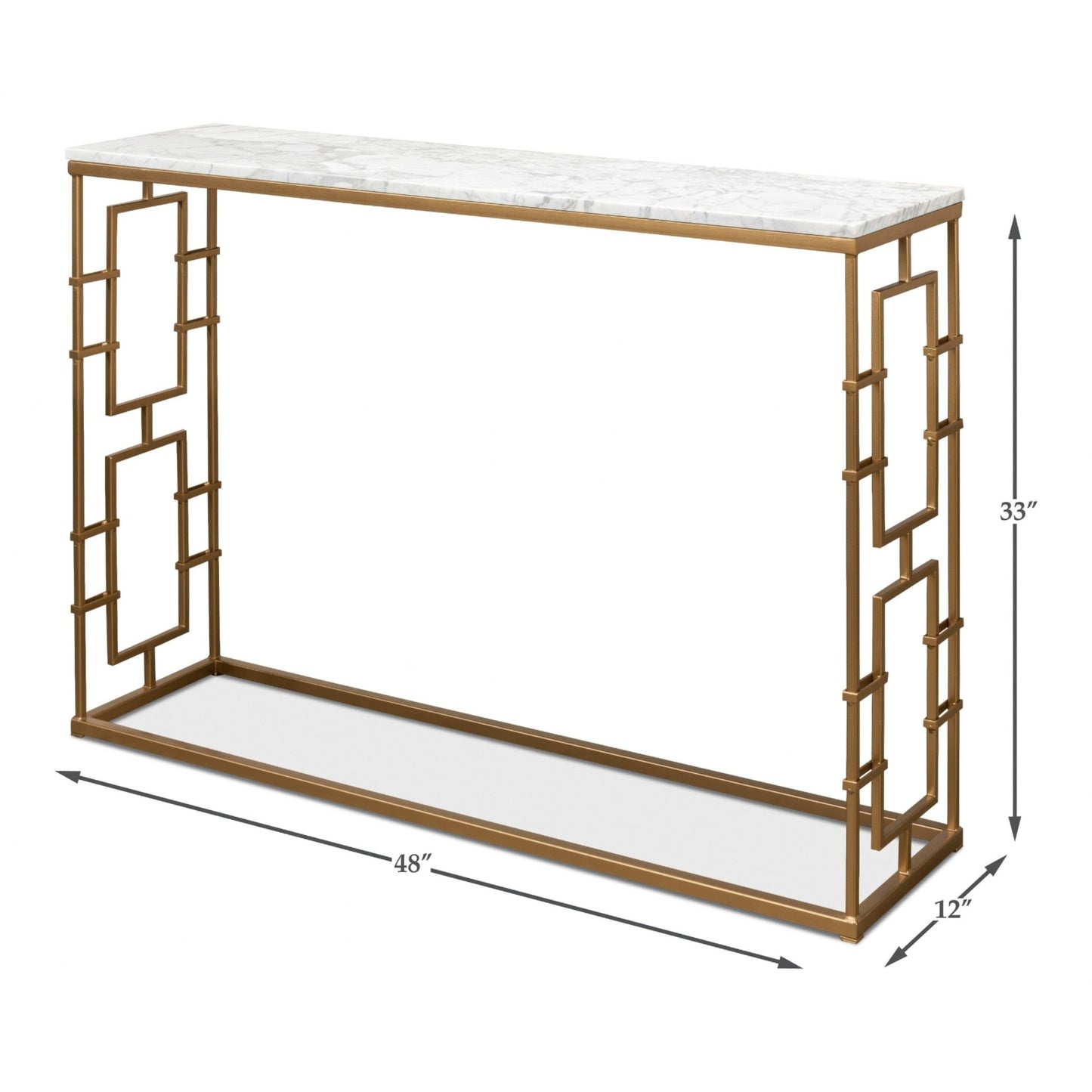 Brass Gate Console Table – view 14