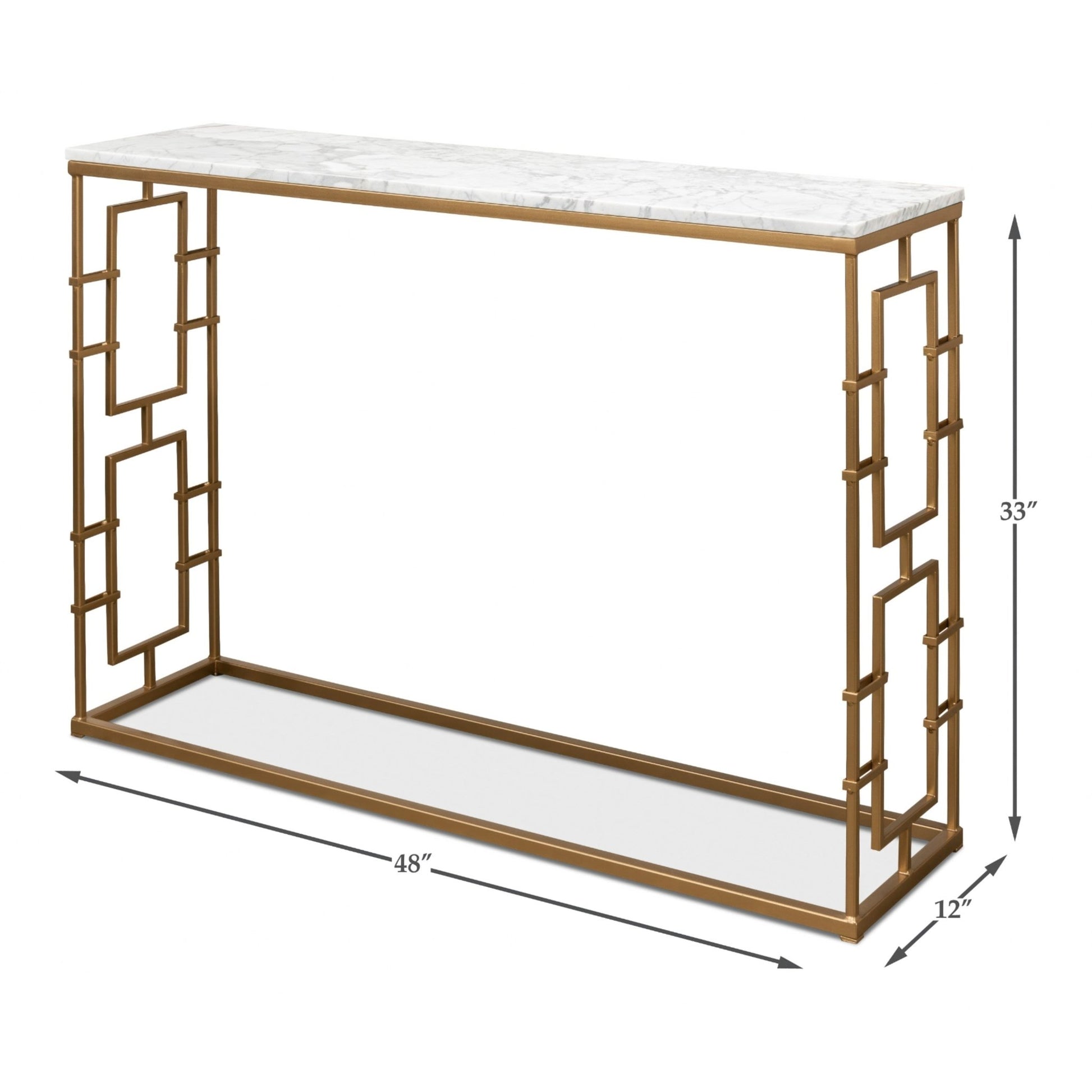 Brass Gate Console Table – view 14