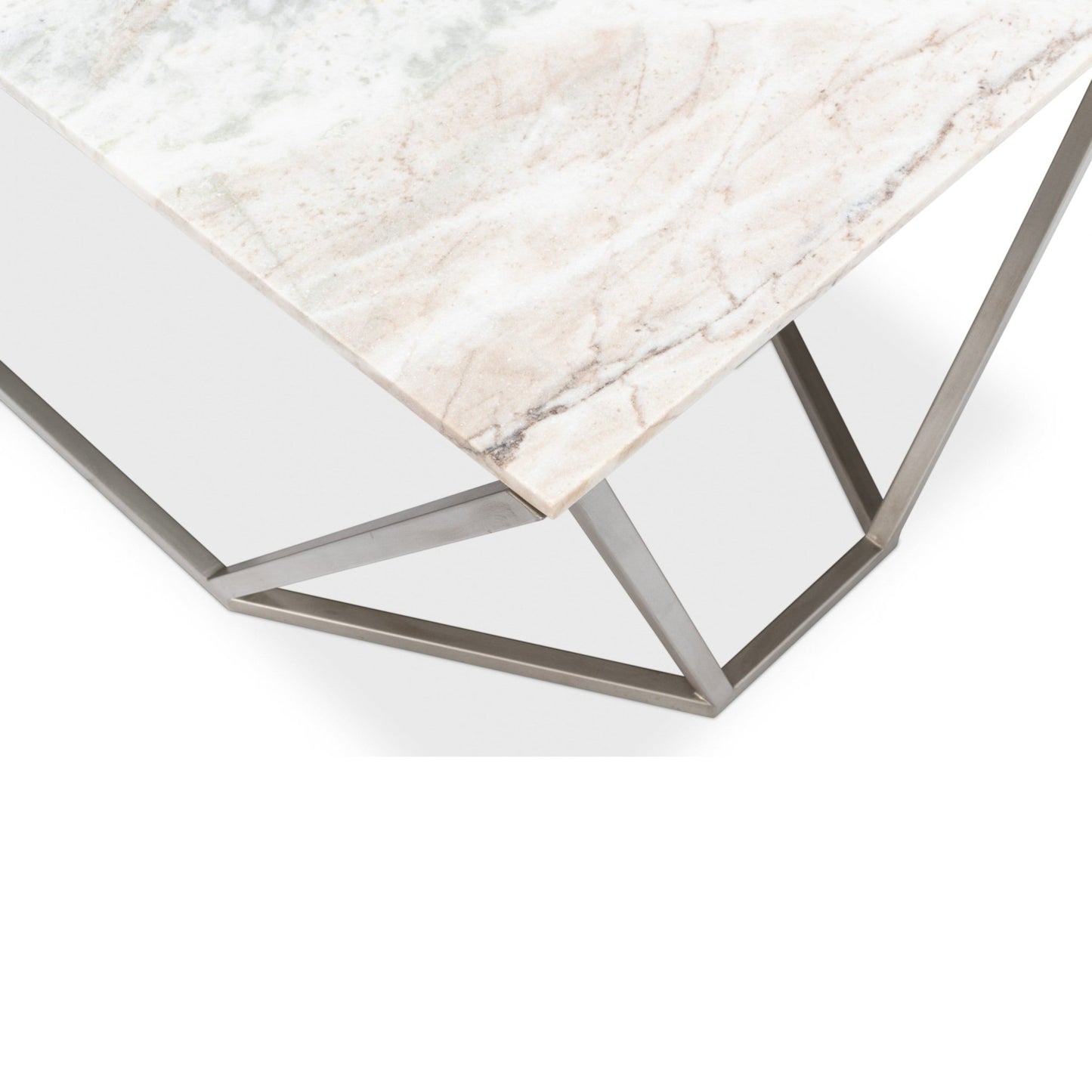 Trapezoid Coffee Table Marble Top – view 11