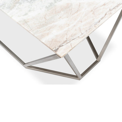 Trapezoid Coffee Table Marble Top – view 11