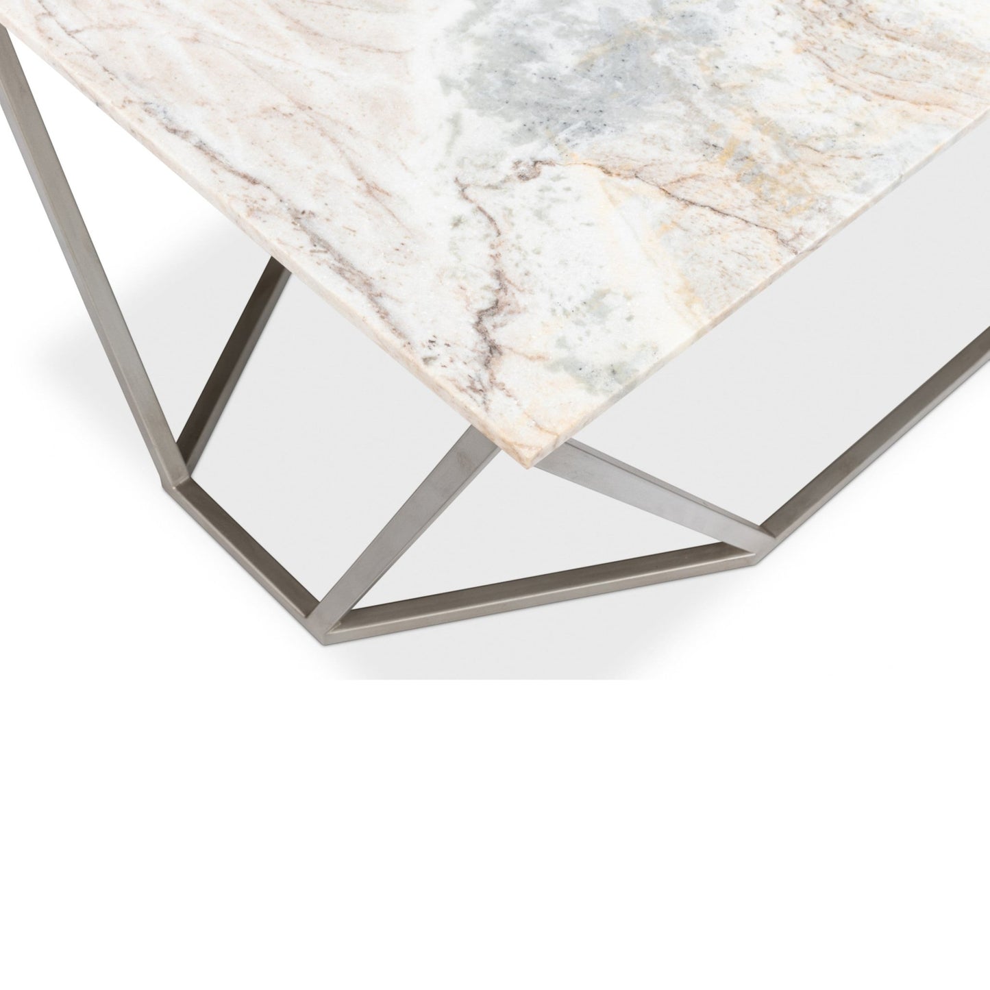 Trapezoid Coffee Table Marble Top – view 12