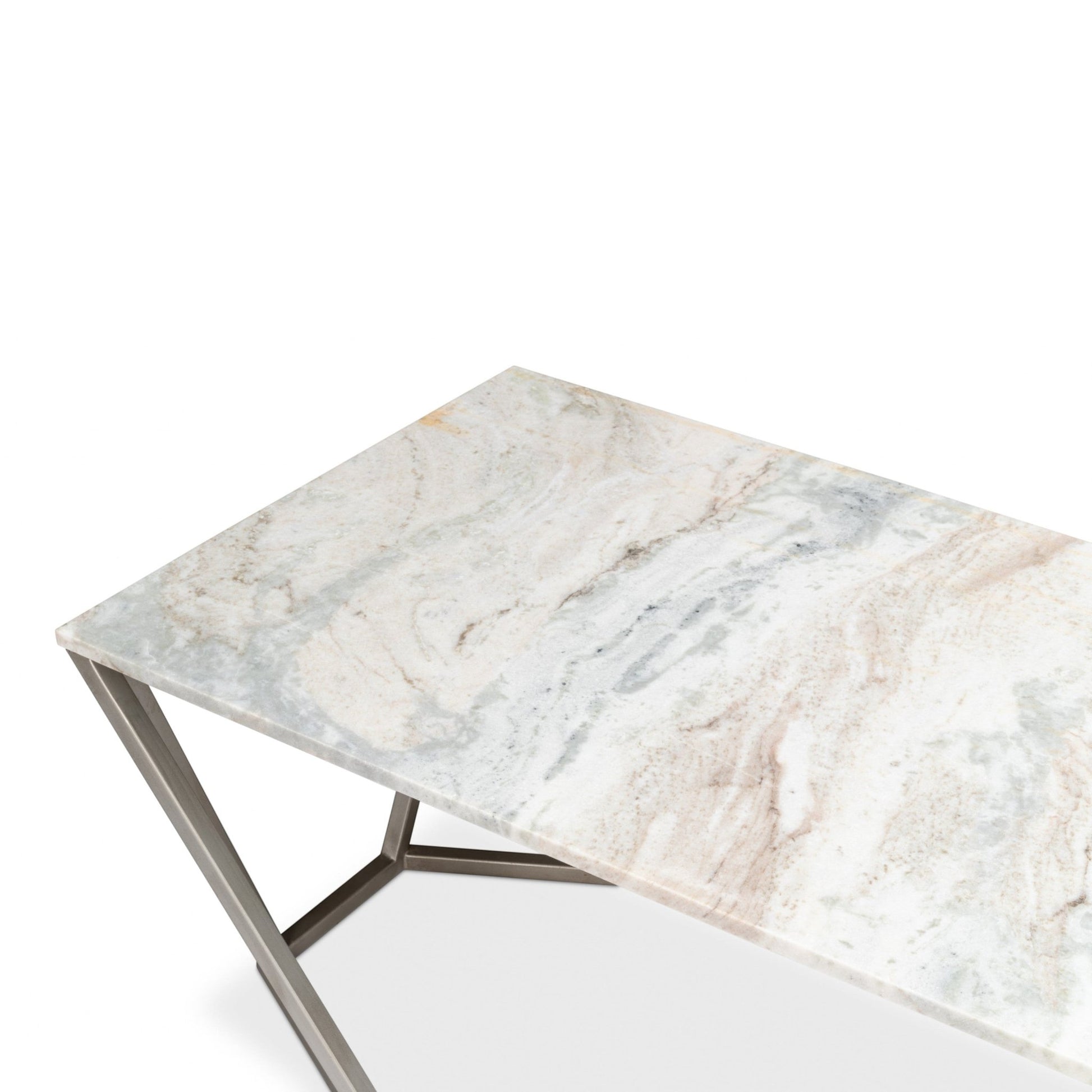 Trapezoid Coffee Table Marble Top – view 9