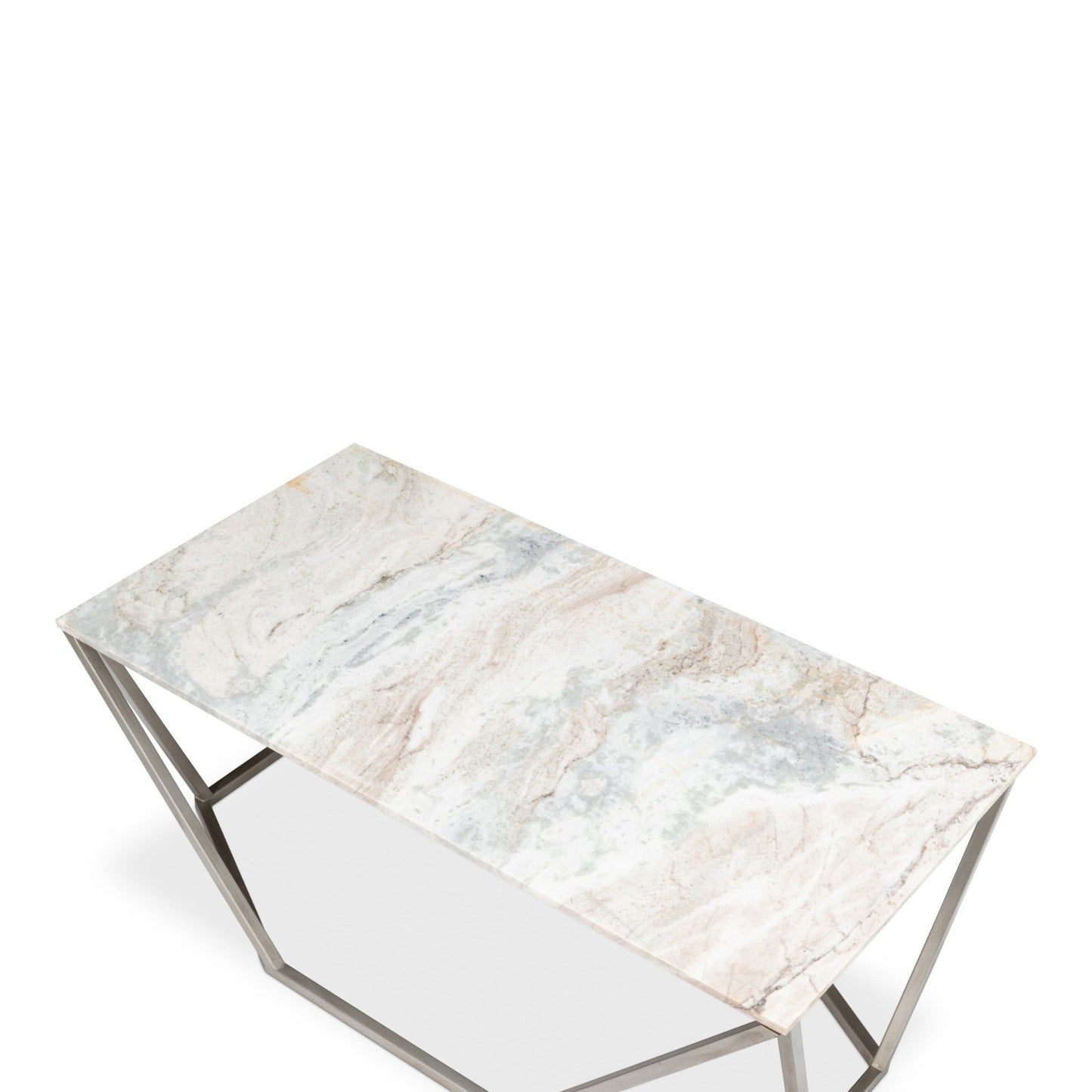 Trapezoid Coffee Table Marble Top – view 8