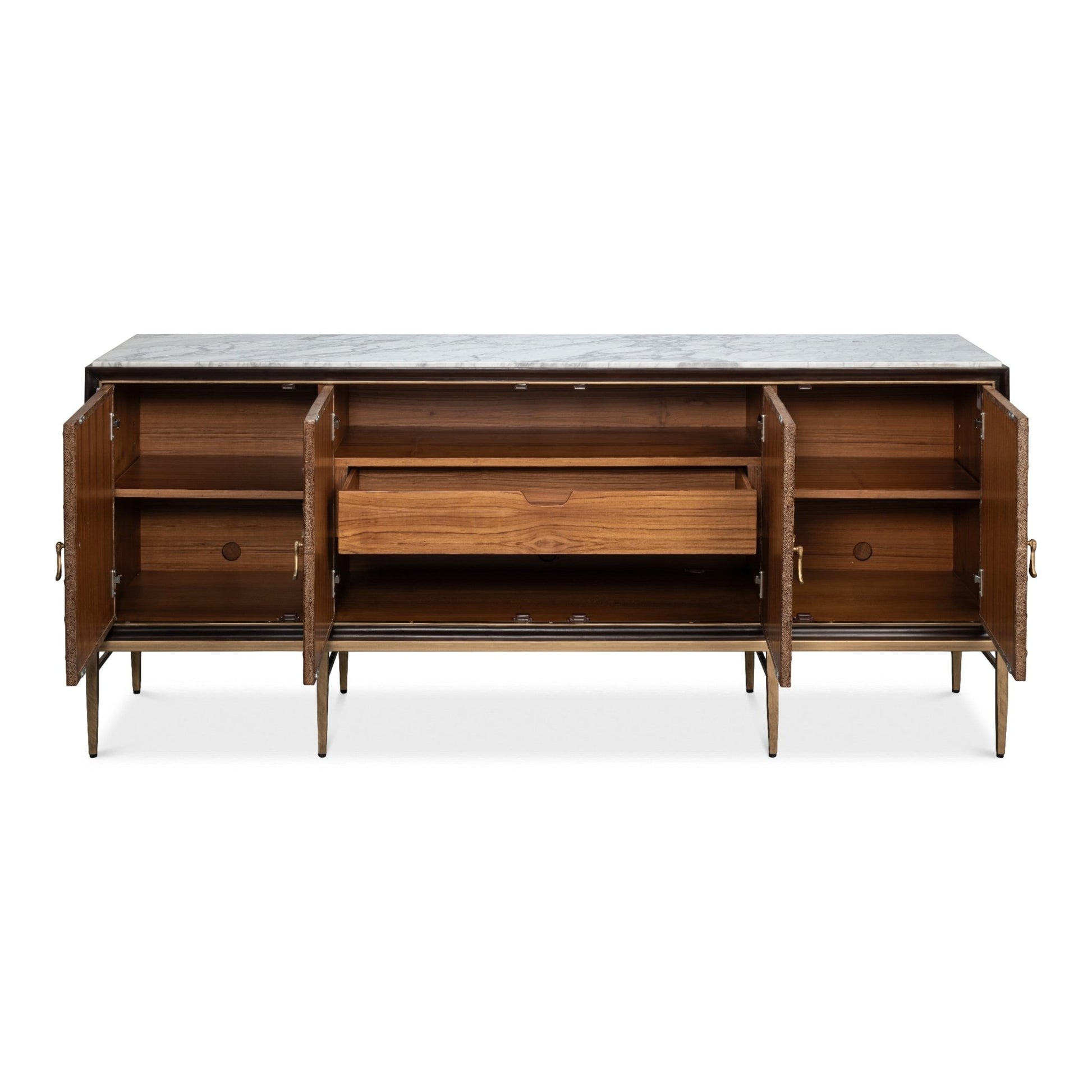 Palisade Shagreen Credenza – Open