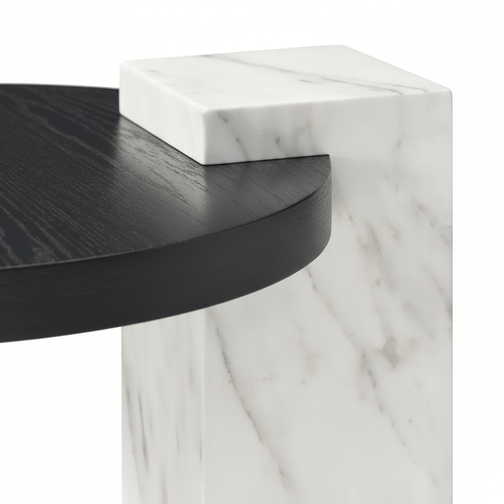 Mabel Side Table styled in modern living space