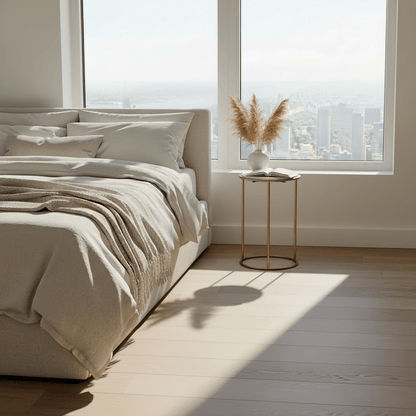 Side Table styled in modern living space