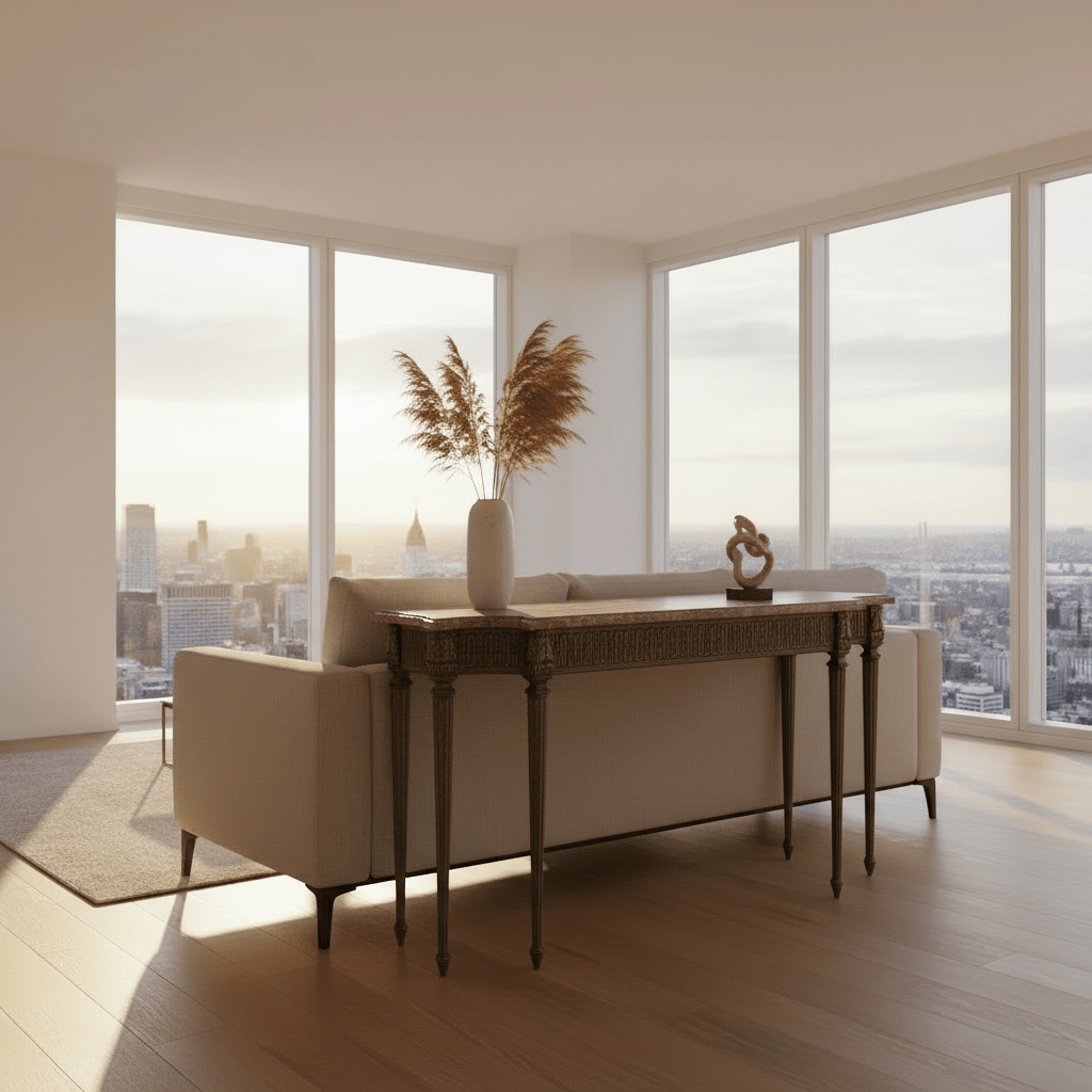 Faron Console styled in modern living space