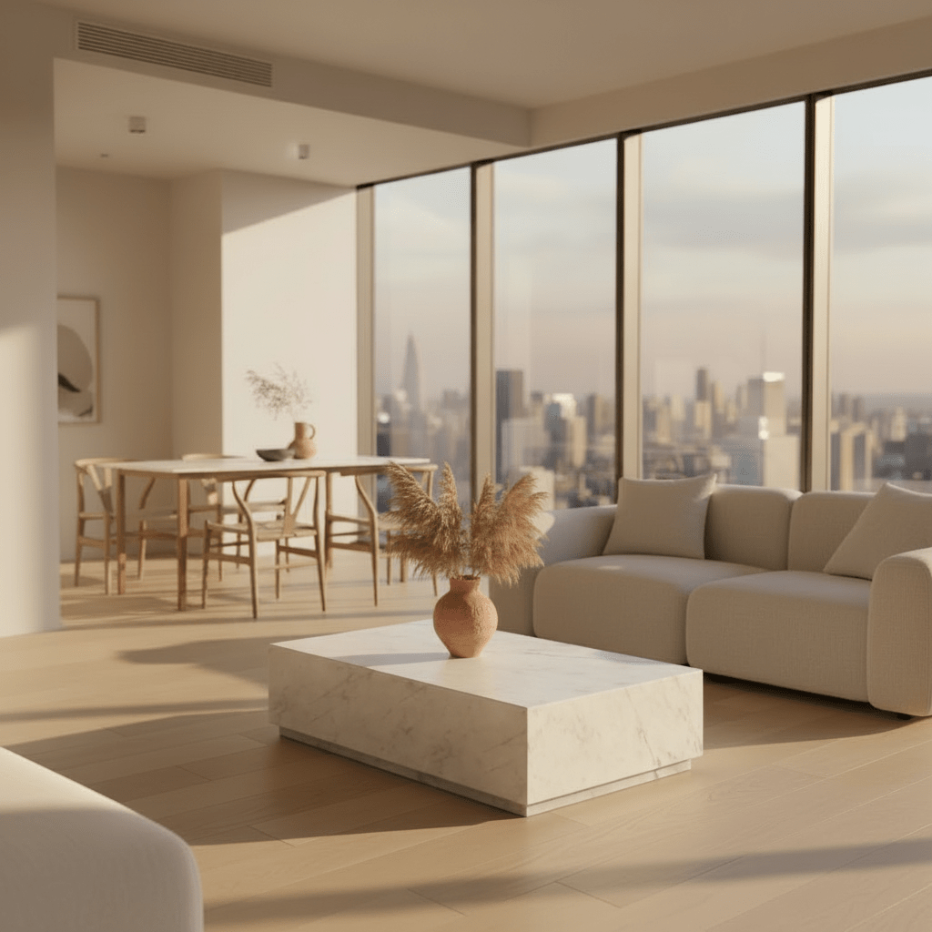 Iris Coffee Table styled in modern living space