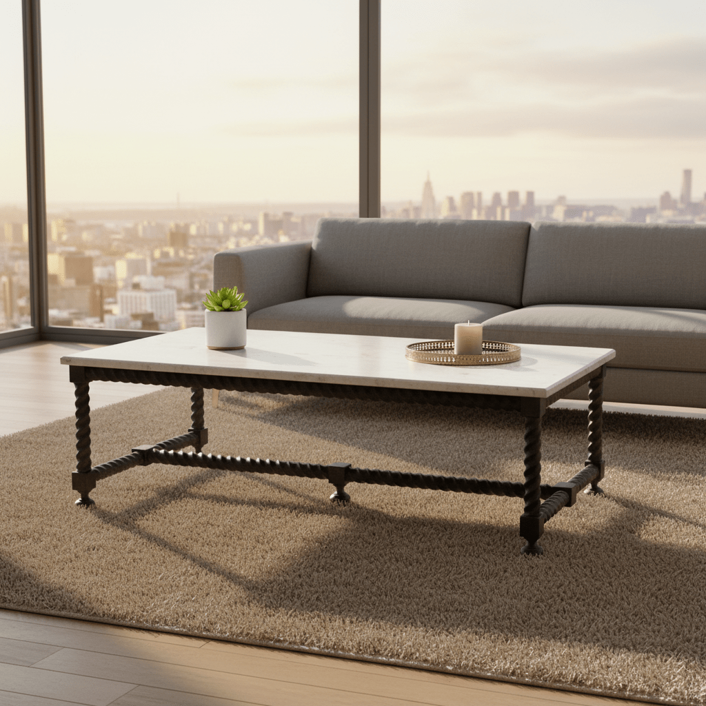 Barley Cocktail Table styled in modern living space