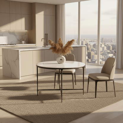 Dakor Round Breakfast Table styled in modern living space