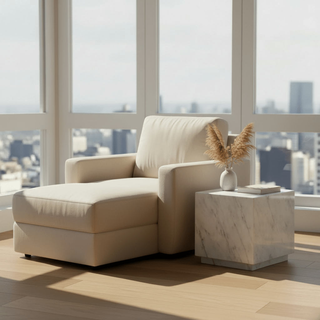 Iris Side Table styled in modern living space