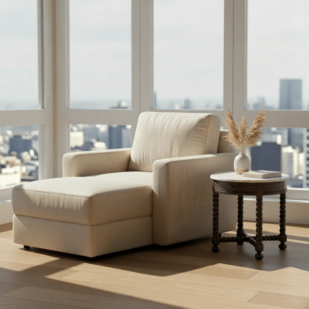 Barley Side Table styled in modern living space