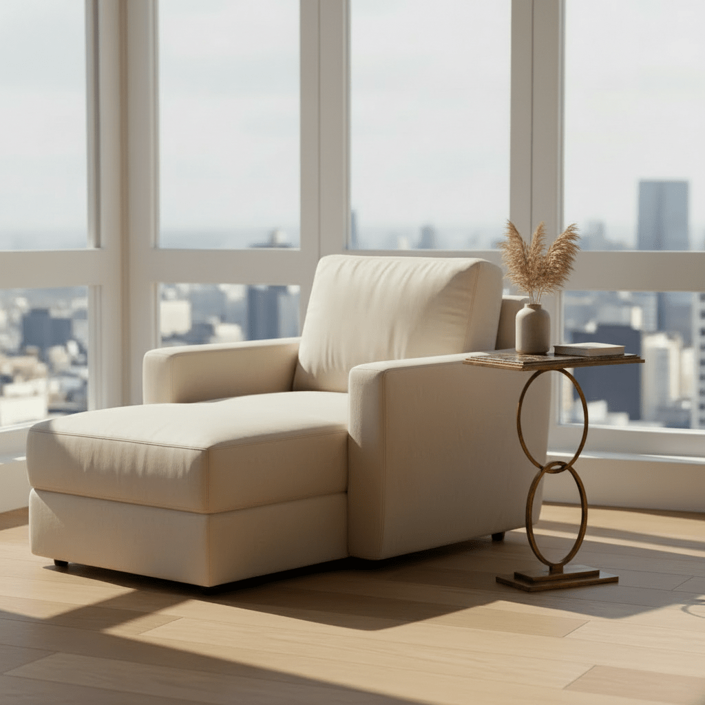 Absolon Side Table styled in modern living space