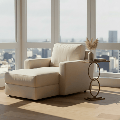 Absolon Side Table styled in modern living space