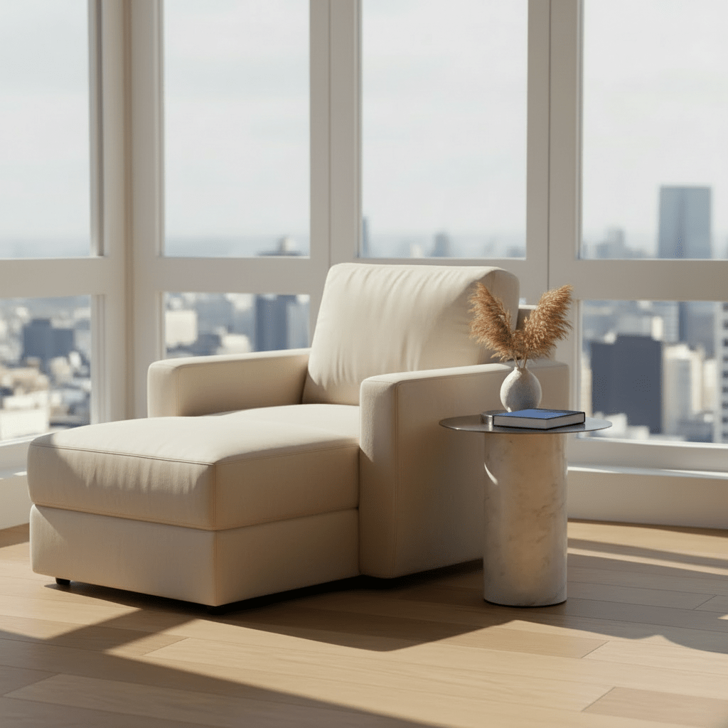 Aviana Side Table styled in modern living space