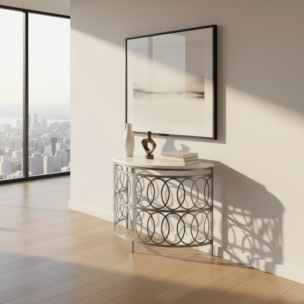 Olympia Demilune Table – table by Sarreid Ltd