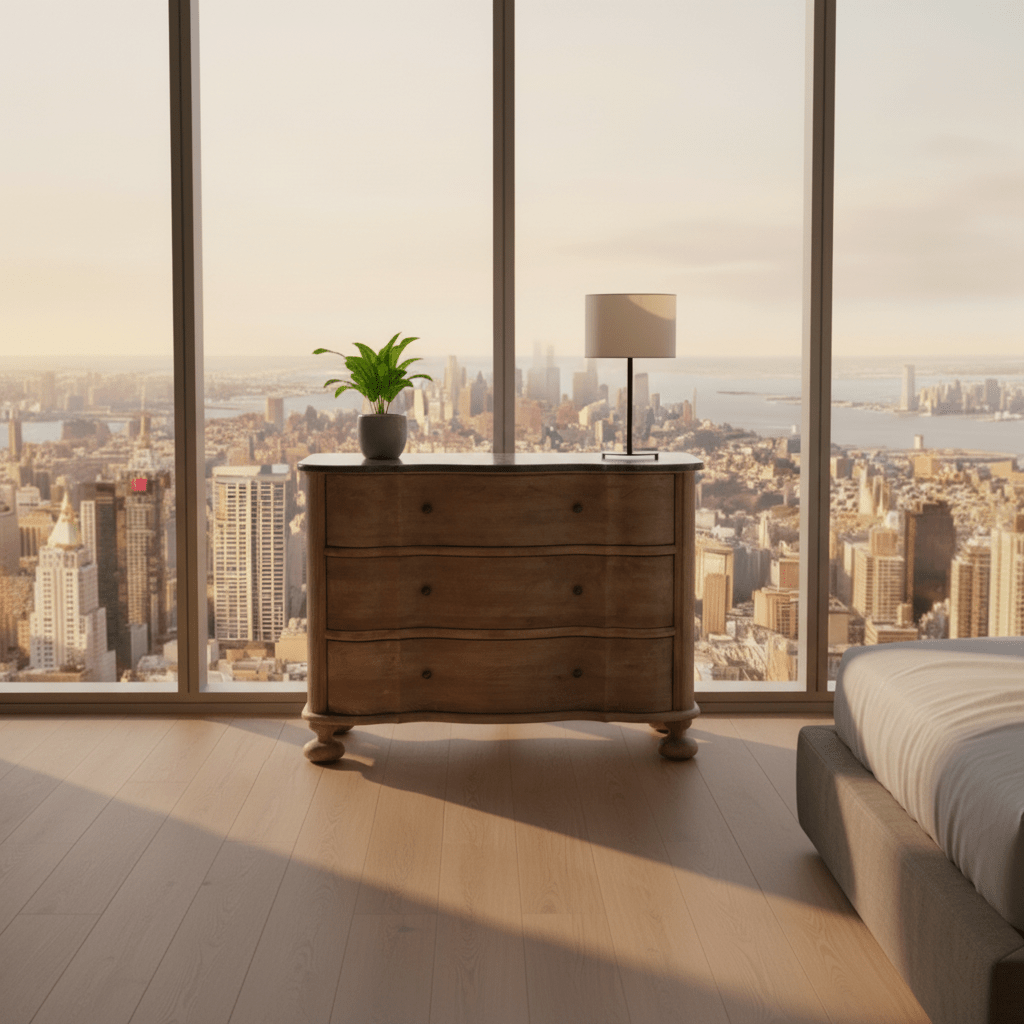 Marbre Chest styled in modern living space