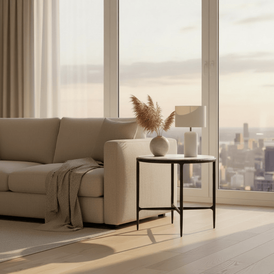 Dakor Round Side Table – side table by Sarreid Ltd