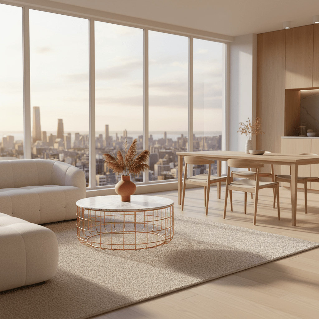 Violetta Coffee Table styled in modern living space