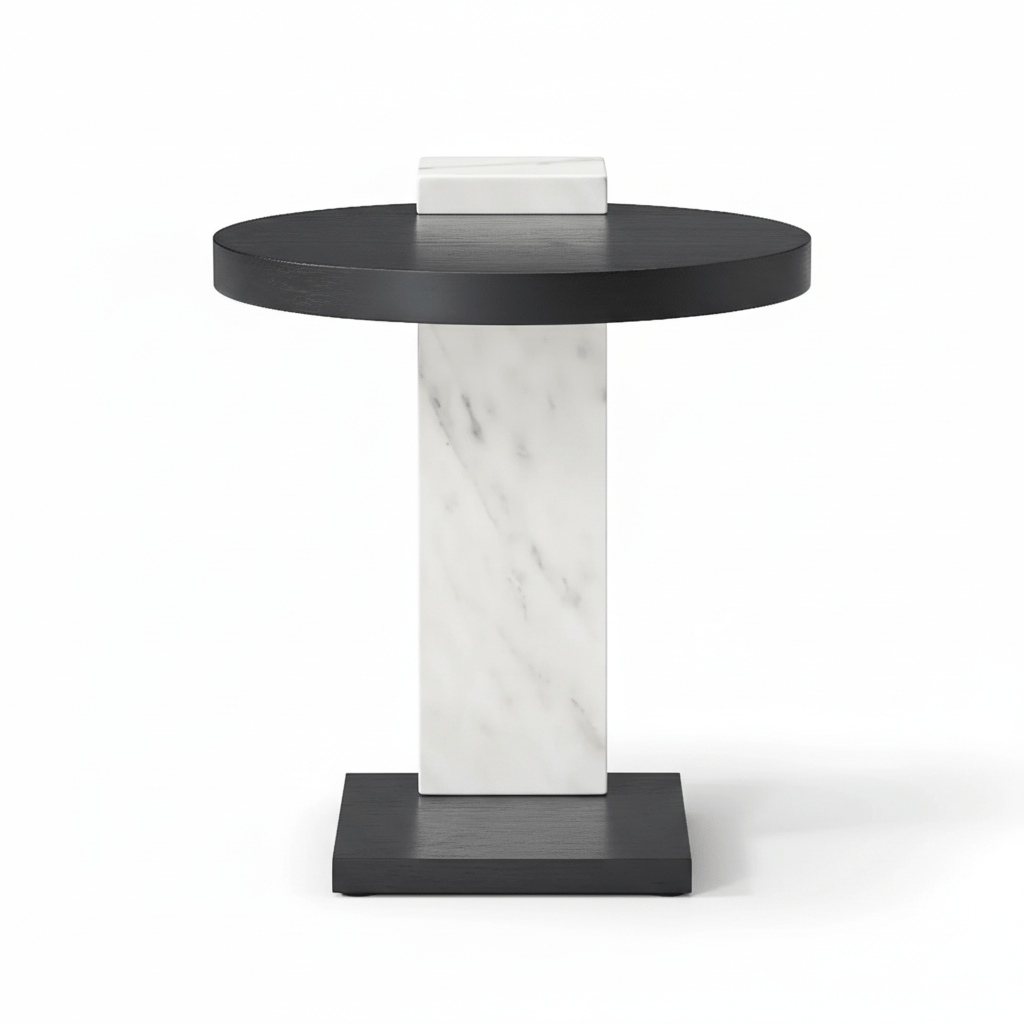 Mabel Side Table styled in modern living space