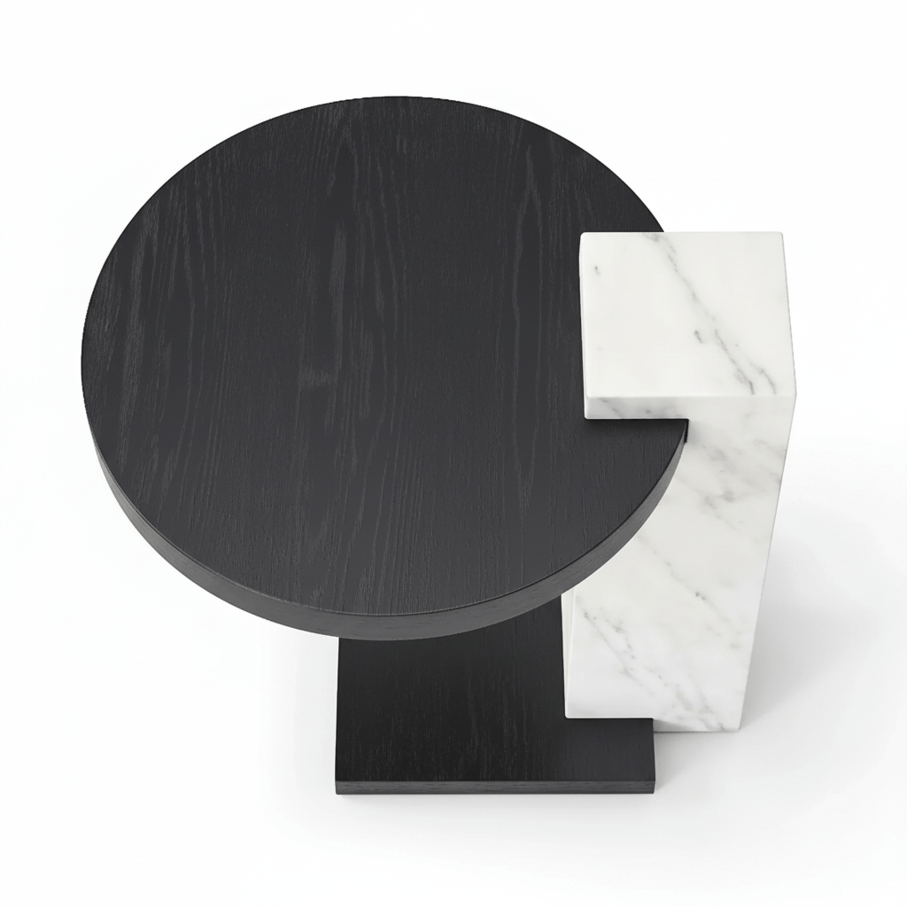 Mabel Side Table styled in modern living space