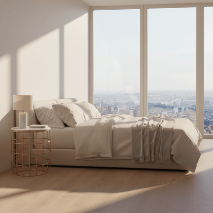 Violetta End Table styled in modern living space