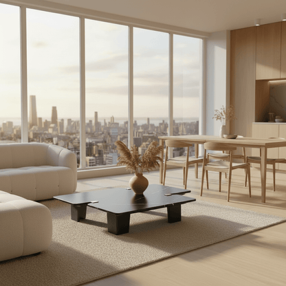 Amora Coffee Table styled in modern living space