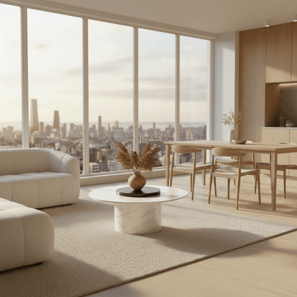 Aviana Coffee Table styled in modern living space