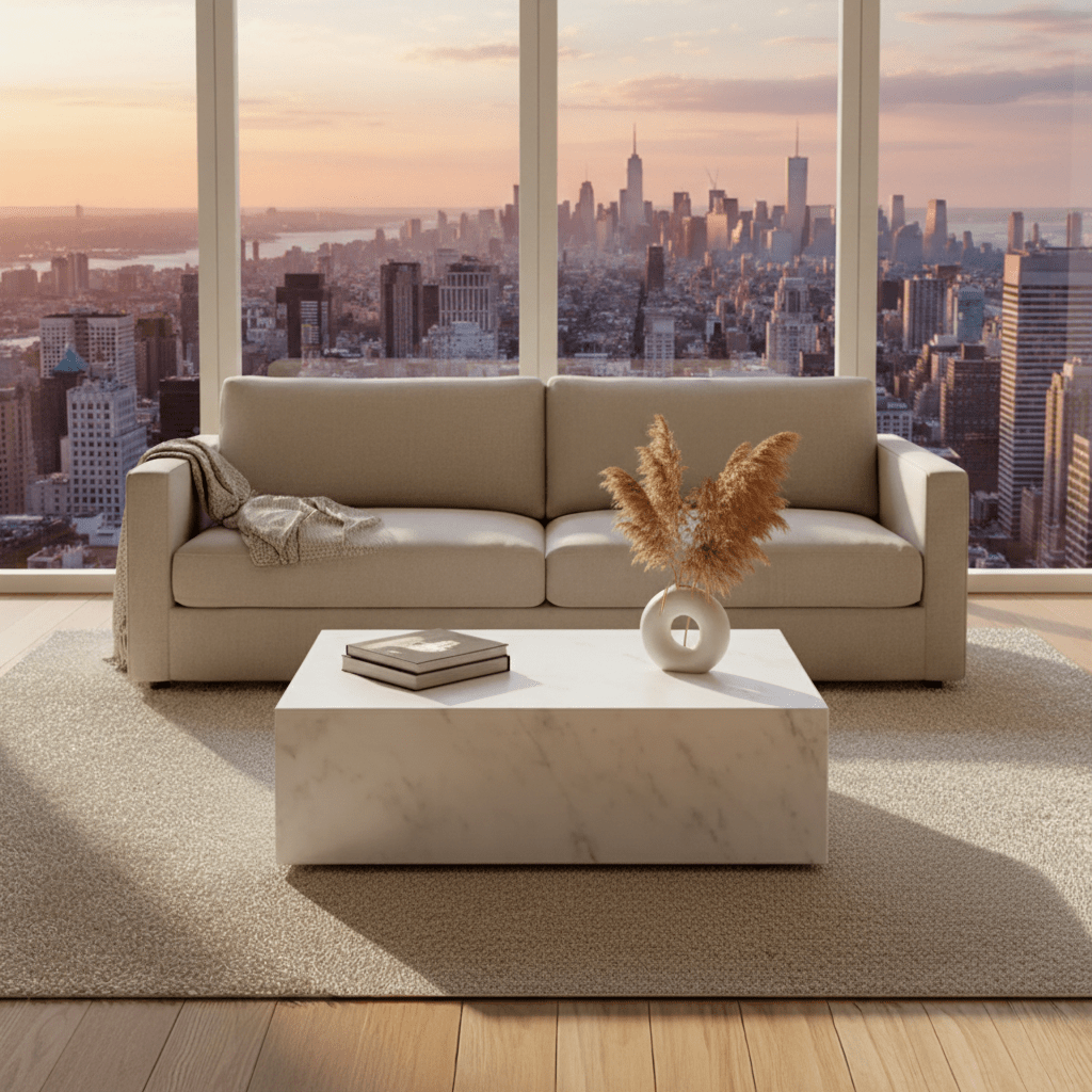 Cube Square Coffee Table – coffee table by Whiteline Modern Living