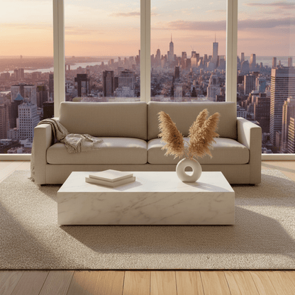 Cube Rectangular Coffee Table – coffee table by Whiteline Modern Living