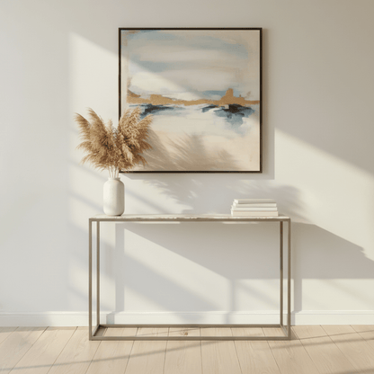 Minimal Console Table styled in modern living space
