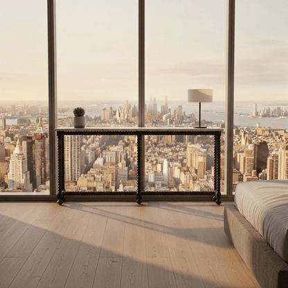 Barley Console Table styled in modern living space