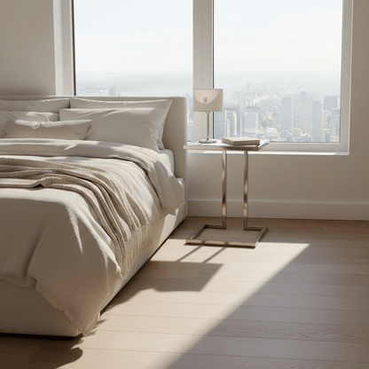 Alfa End Table styled in modern living space