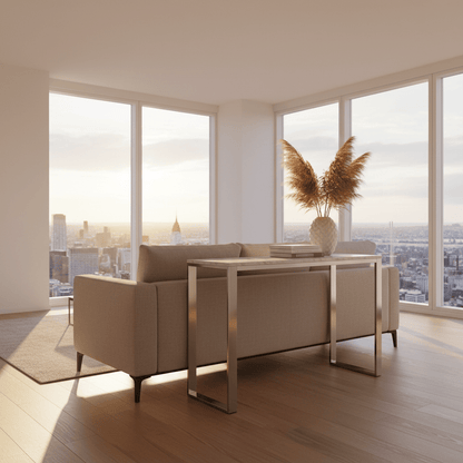 Calvin Console Sofa Table styled in modern living space